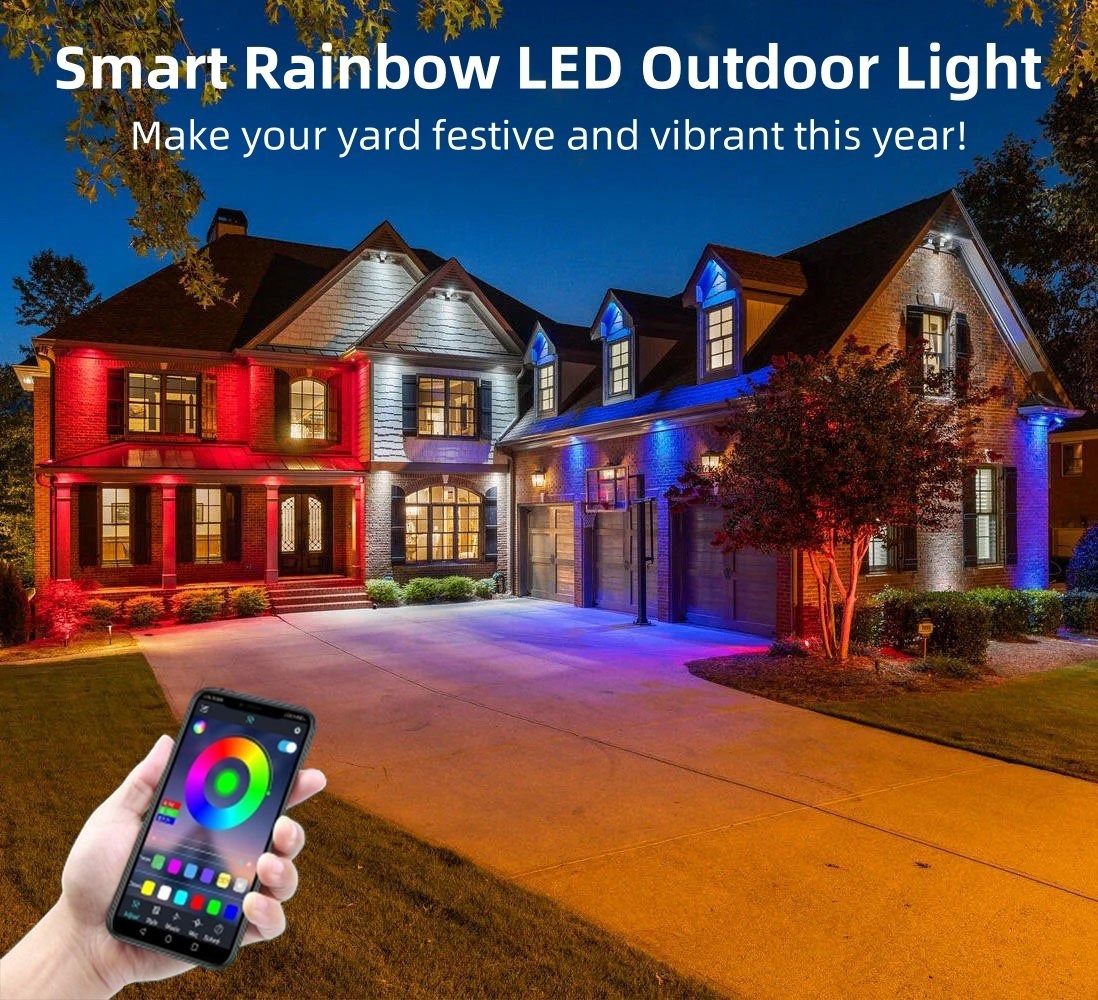 Rainbow LED Outdoor Lights – Customizable, Durable, and Weatherproof