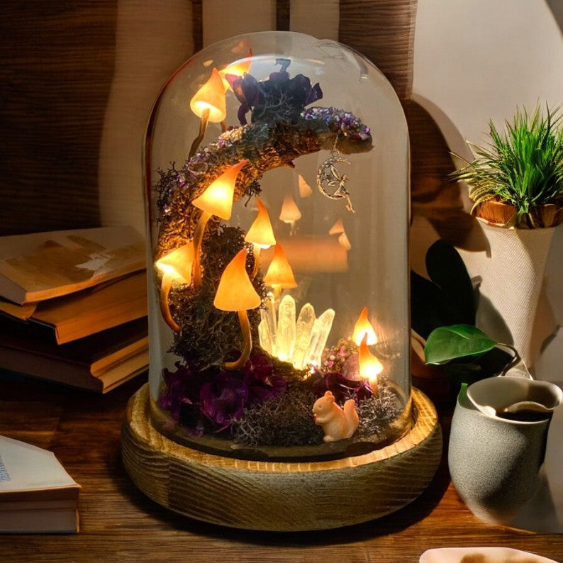 Christmas LED Mushroom Lamp For Gift – Handmade Night Light Décor