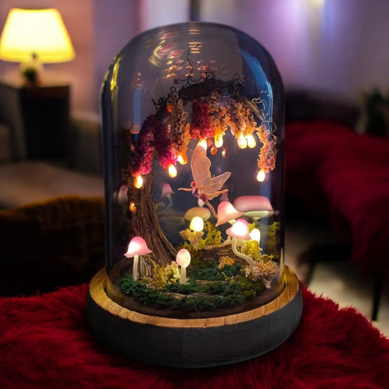 Christmas LED Mushroom Lamp For Gift – Handmade Night Light Décor