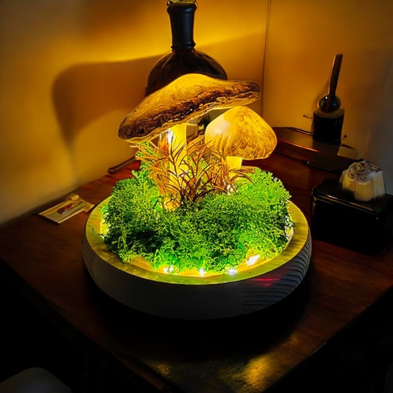 Christmas LED Mushroom Lamp For Gift – Handmade Night Light Décor