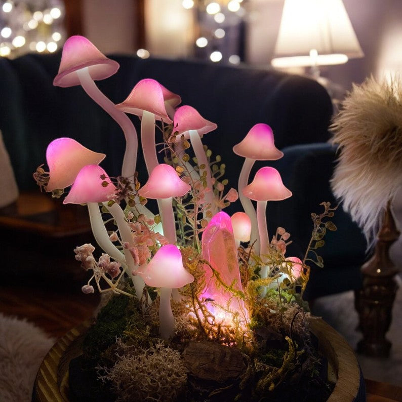 Christmas LED Mushroom Lamp For Gift – Handmade Night Light Décor