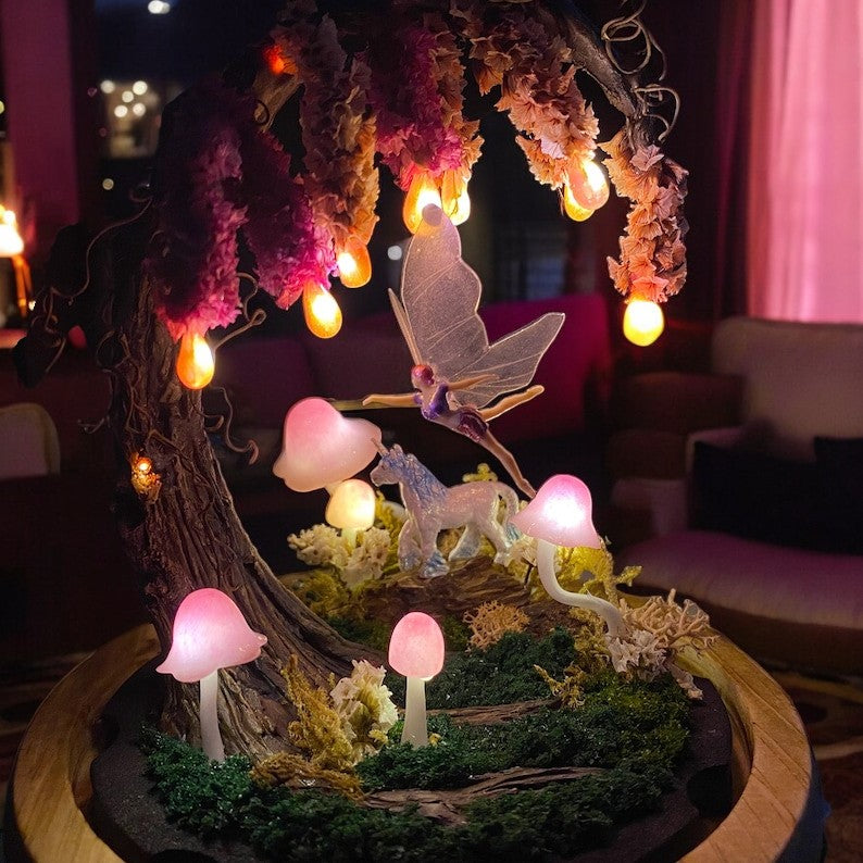 Christmas LED Mushroom Lamp For Gift – Handmade Night Light Décor