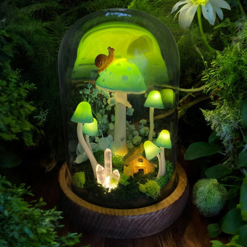 Christmas LED Mushroom Lamp For Gift – Handmade Night Light Décor