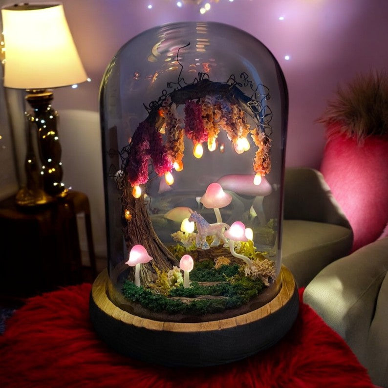 Christmas LED Mushroom Lamp For Gift – Handmade Night Light Décor