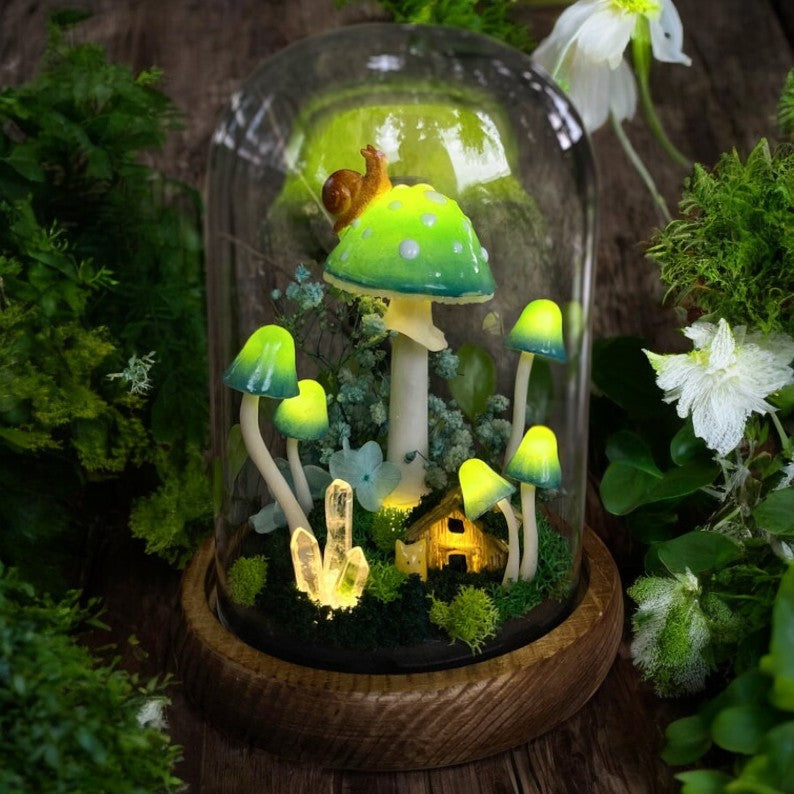 Christmas LED Mushroom Lamp For Gift – Handmade Night Light Décor