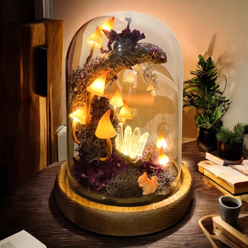 Christmas LED Mushroom Lamp For Gift – Handmade Night Light Décor